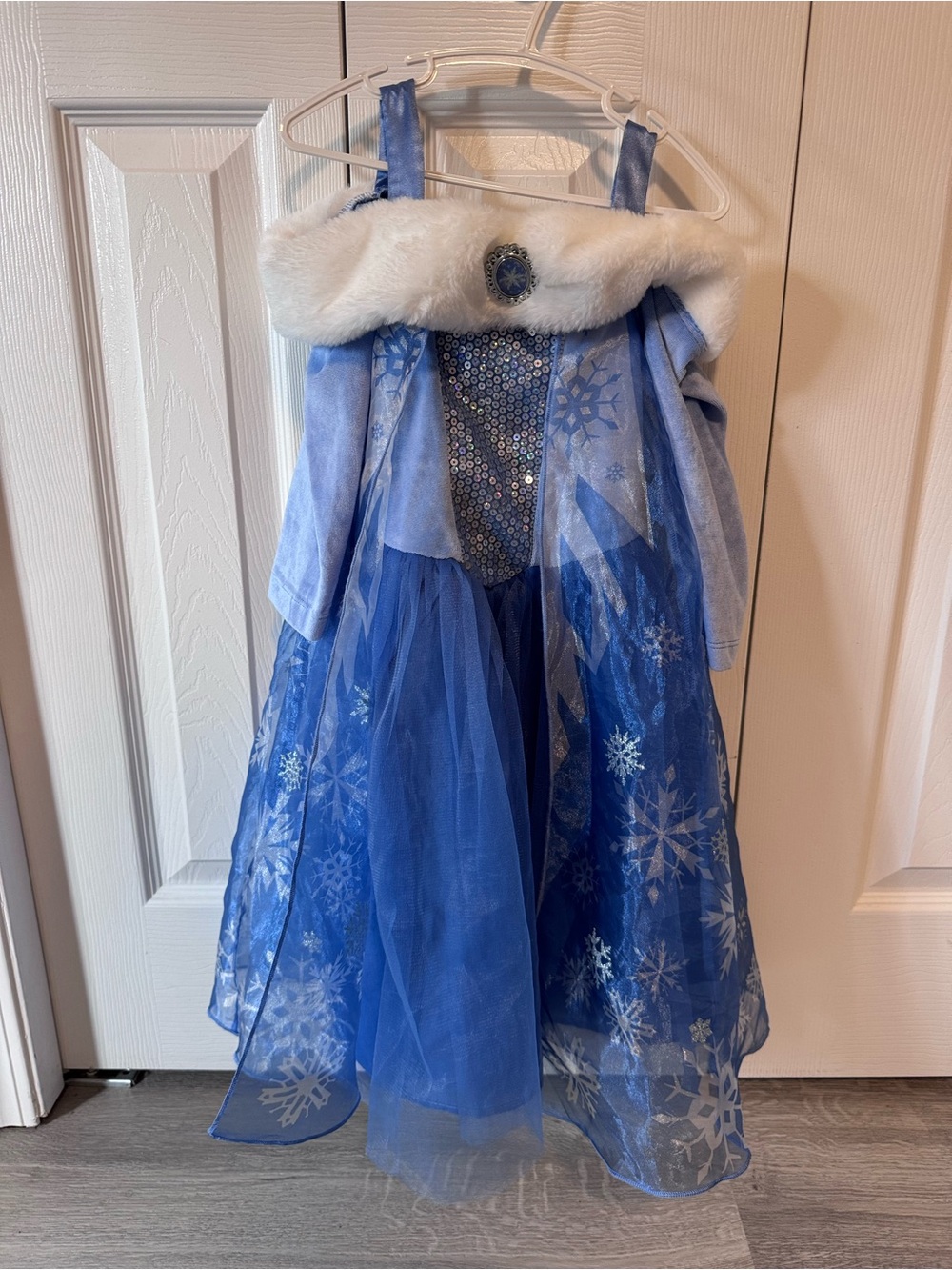 H&M Blue Snowflake Princess Costume Dress 3-4T